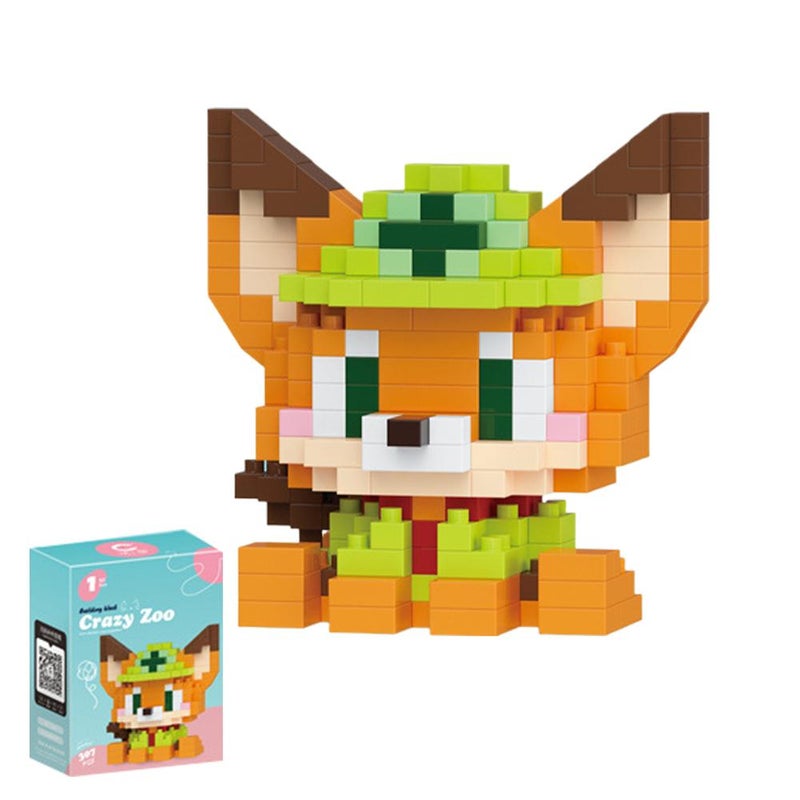 Cute cartoon dolls, Zootopia building blocks, micro-particle assembly, compatible with LEGO toys and ornaments, wholesale, cross-border e-commerce.